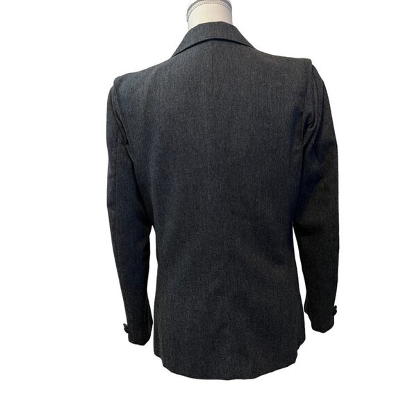 Vintage Mulberry Street Gray Wool Blend One Button Blazer Size‎ 10 - Picture 4 of 10
